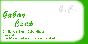 gabor csep business card